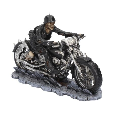 Hell highway skeleton motorbike ornament figurine james ryman