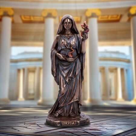 Hestia goddess home hearth bronze figurine