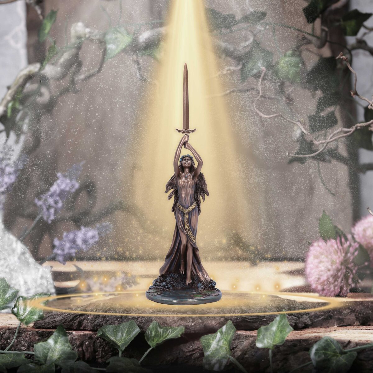 Lady lake excalibur bronze figurine