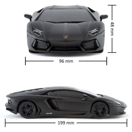 Lamborghini aventador radio controlled car 1 24 scale black