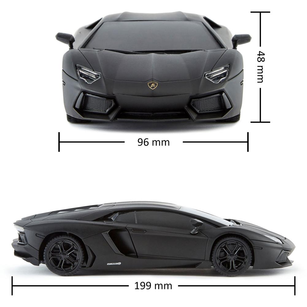 Lamborghini aventador radio controlled car 1 24 scale black