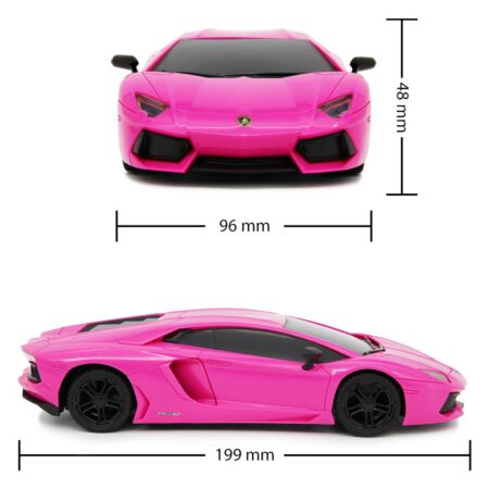 Lamborghini aventador radio controlled car 1 24 scale pink