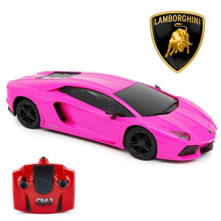 Lamborghini aventador radio controlled car 1 24 scale pink