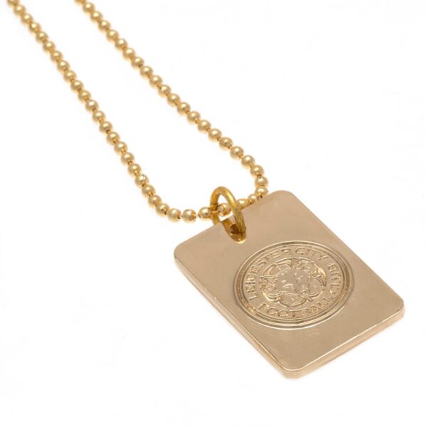Leicester City FC Gold Plated Dog Tag & Chain: 2 - Jewellery By Leicester City