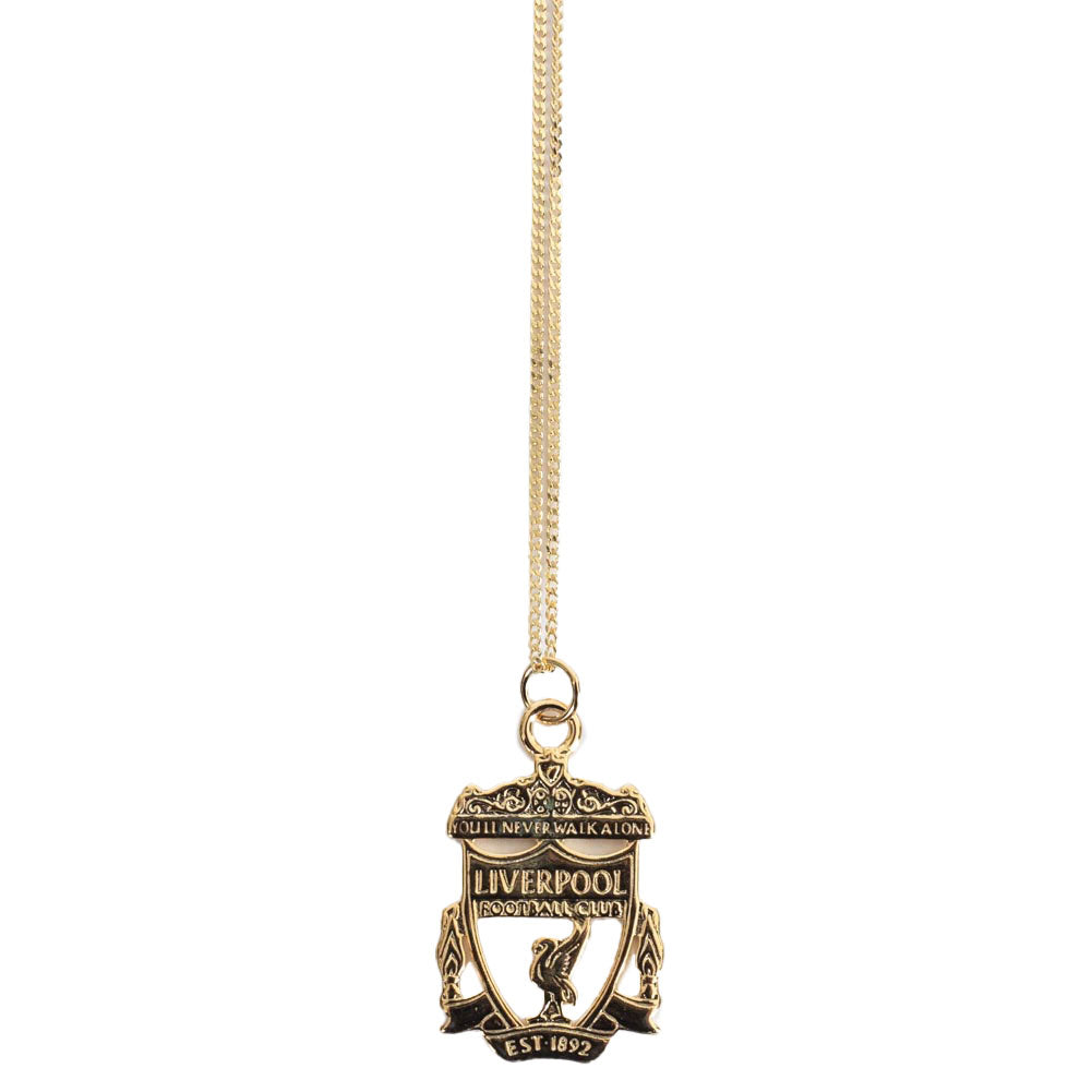 Liverpool FC 18ct Gold Plated on Silver Crest Pendant & Chain: 2 - Necklaces By Liverpool