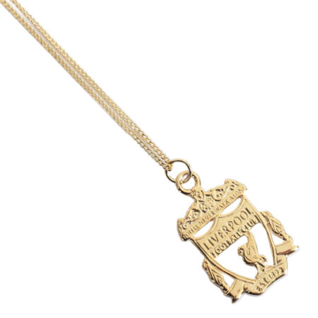 Liverpool FC 18ct Gold Plated on Silver Crest Pendant & Chain: 1 - Necklaces By Liverpool