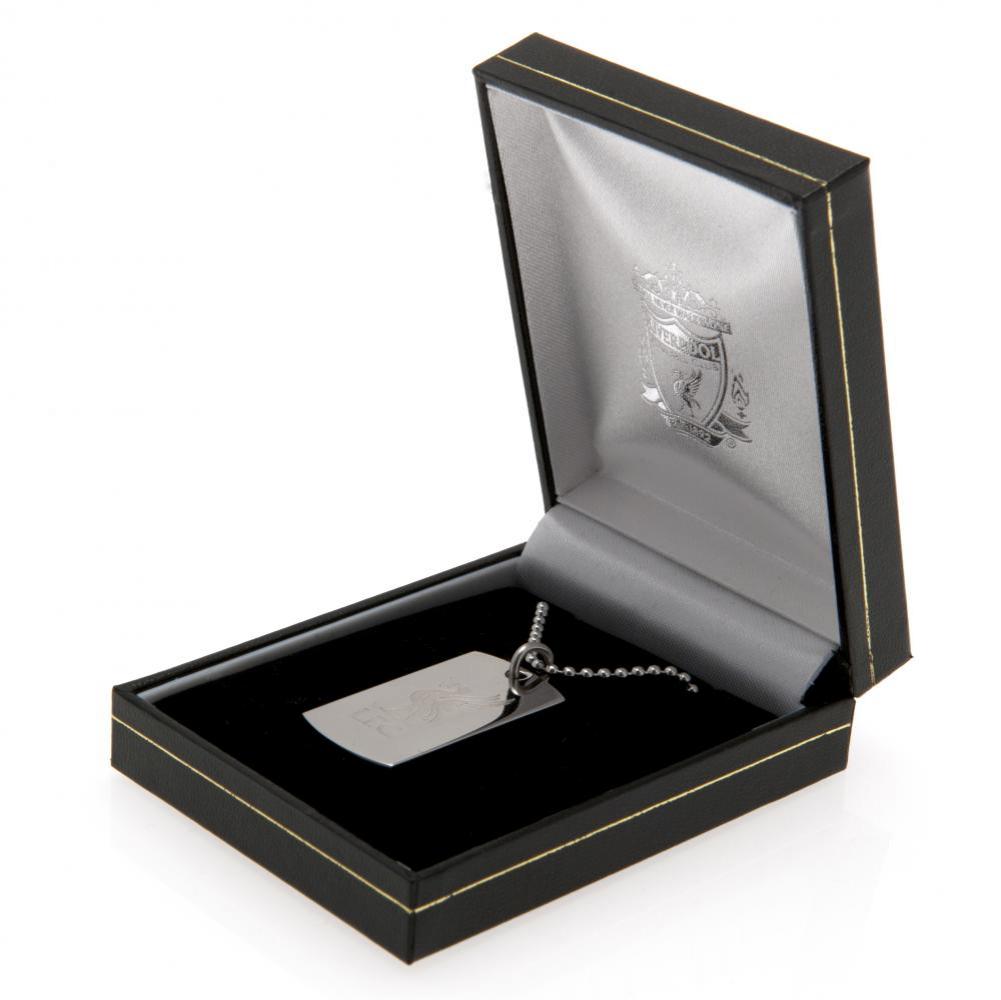 Liverpool FC Engraved Dog Tag & Chain LB: 1 - Jewellery By Liverpool