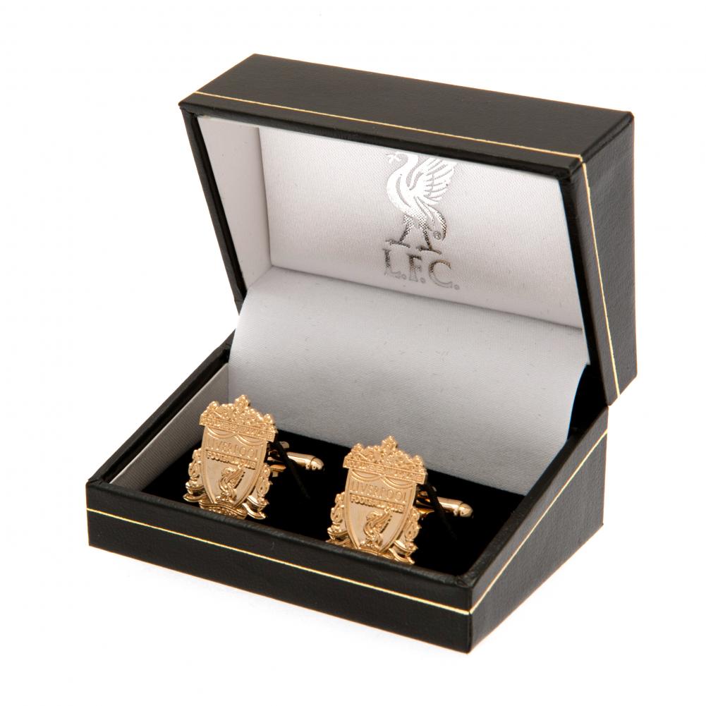 Liverpool FC Gold Plated Cufflinks: 1 - Cufflinks & Tie Slides By Liverpool