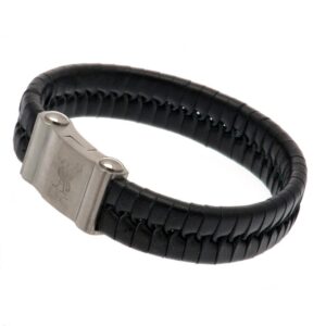 Liverpool FC Single Plait Leather Bracelet: 2 - Jewellery By Liverpool