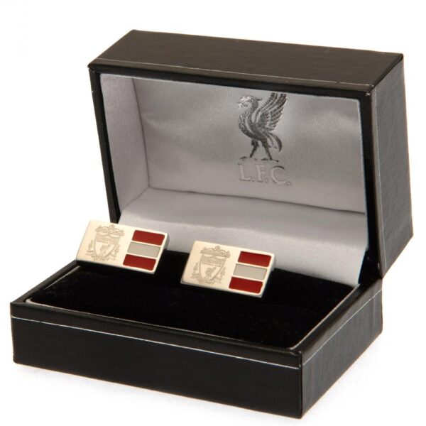 Liverpool FC Stainless Steel Stripe Cufflinks: 1 - Cufflinks & Tie Slides By Liverpool