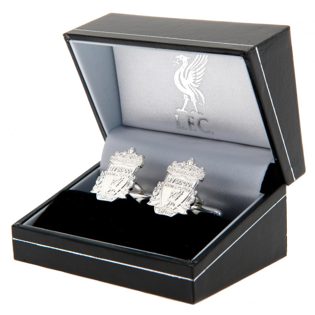 Liverpool FC Sterling Silver Crest Cufflinks: 1 - Cufflinks & Tie Slides By Liverpool
