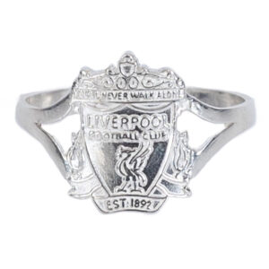 Liverpool FC Sterling Silver Split Shank Ring Medium: 1 - Jewellery By Liverpool