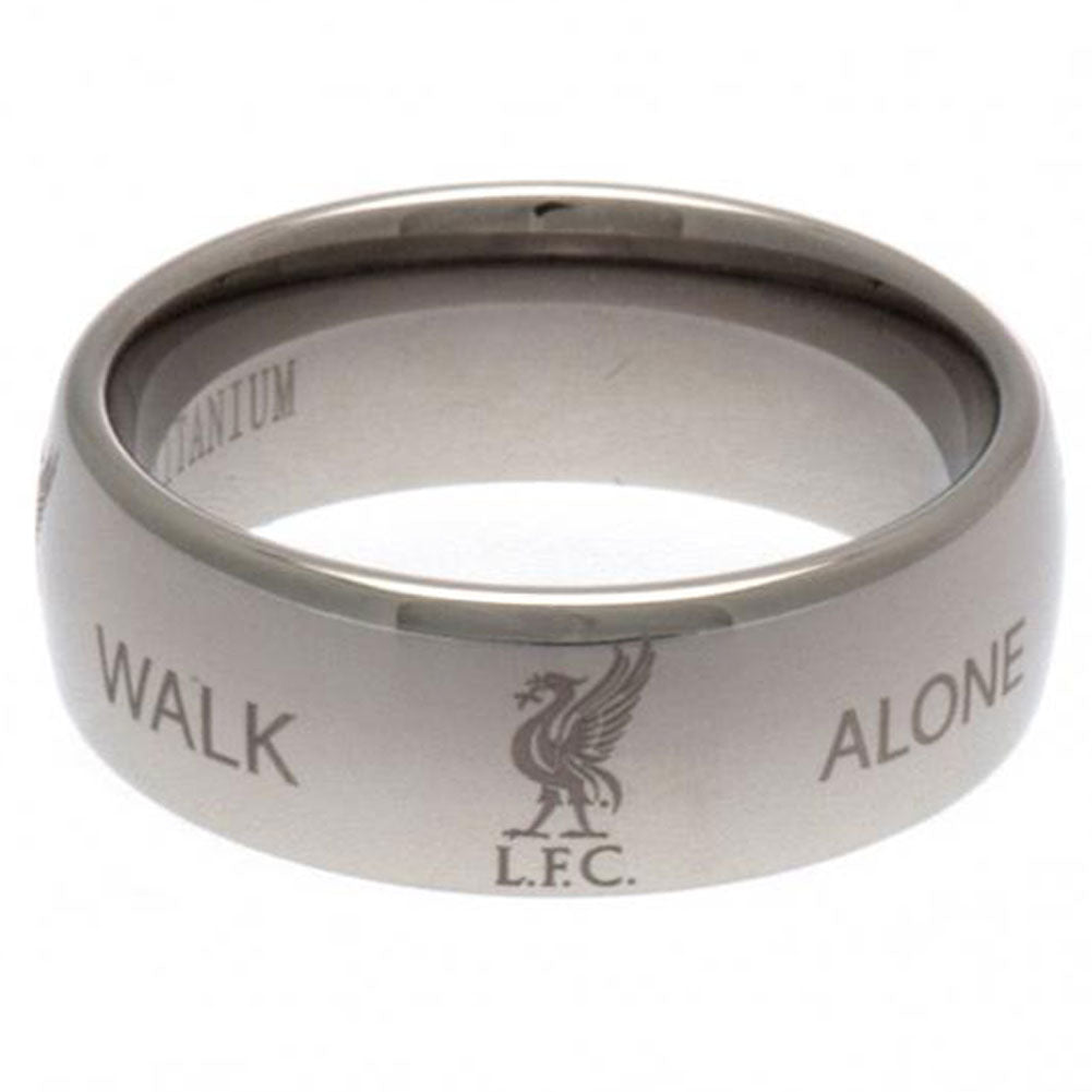 Liverpool FC Super Titanium Ring Medium: 3 - Jewellery By Liverpool