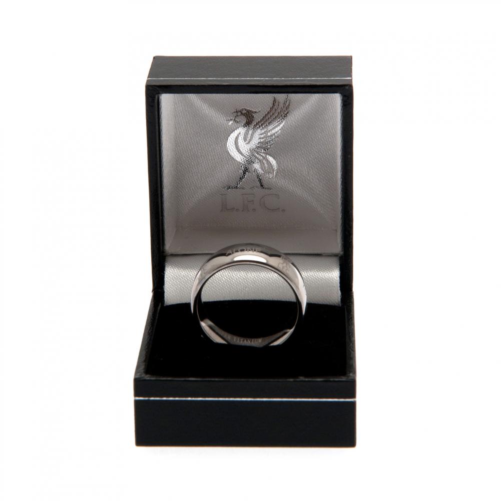 Liverpool FC Super Titanium Ring Medium: 4 - Jewellery By Liverpool