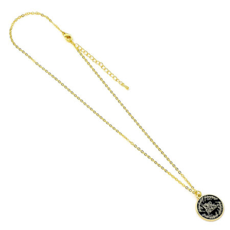 Lord rings gold plated necklace logo