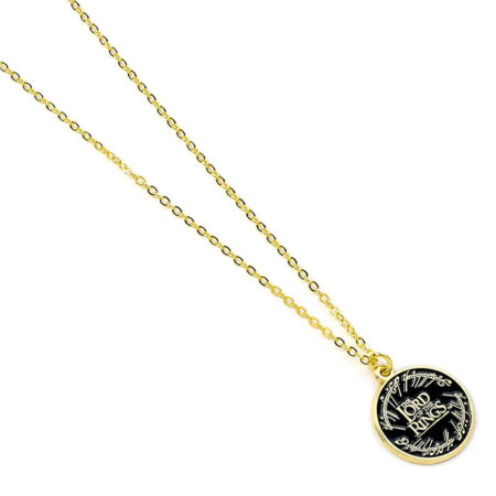 Lord rings gold plated necklace logo