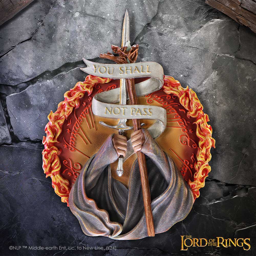 Lord rings shall pass wall plaque