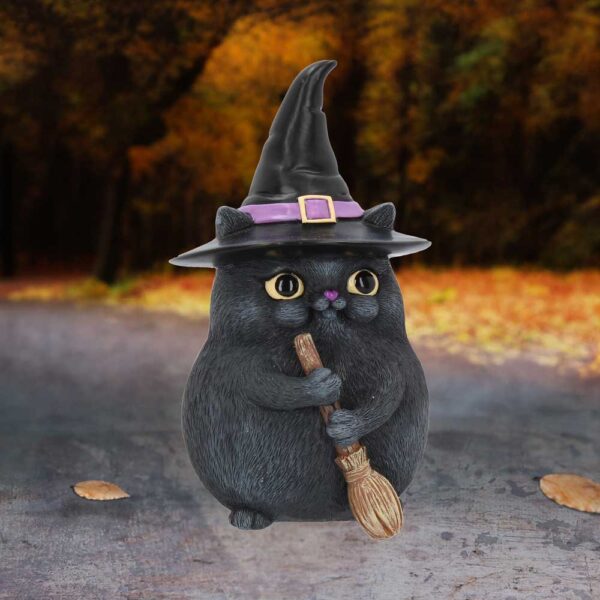 Lucky Black Cat Snapcat Ornament Filter Cute Cat Figurine: 1 - Figurines Small (Under 15cm) By NN Designs