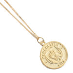 Manchester City FC 18ct Gold Plated on Silver Pendant & Chain: 1 - Necklaces By Manchester City