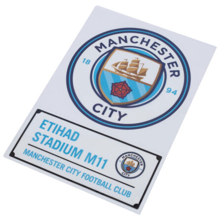 Manchester City FC A4 Car Decal: 2 - Car Accessories By Manchester City