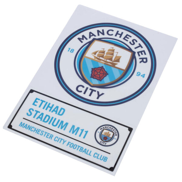 Manchester City FC A4 Car Decal: 2 - Car Accessories By Manchester City