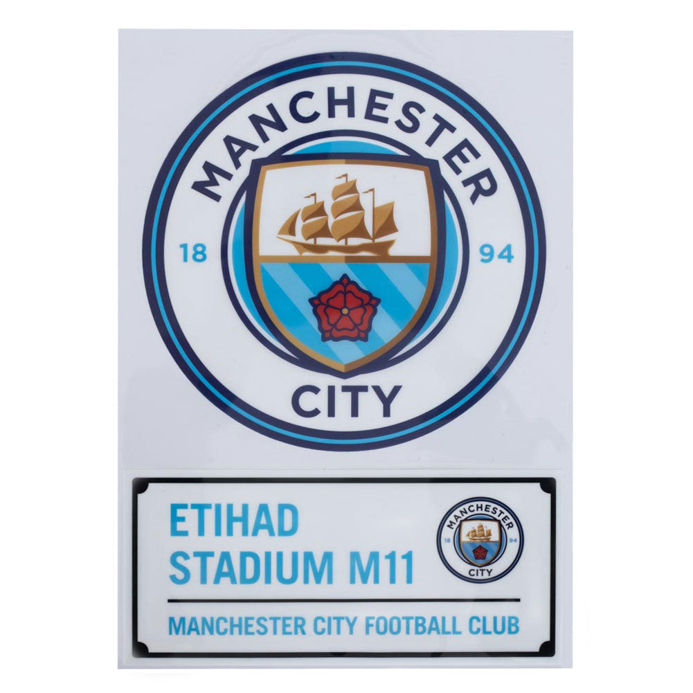 Manchester City FC A4 Car Decal: 1 - Car Accessories By Manchester City