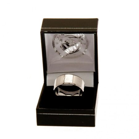 Manchester City FC Band Ring Medium: 1 - Jewellery By Manchester City