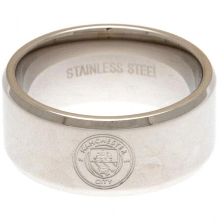Manchester City FC Band Ring Medium: 2 - Jewellery By Manchester City
