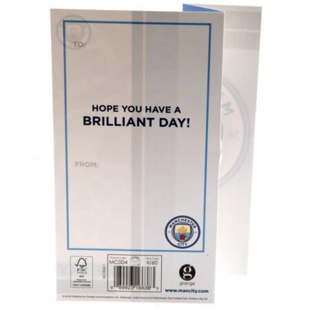 Manchester City FC Sky Blues Birthday Card: 3 - Greeting Cards By Manchester City