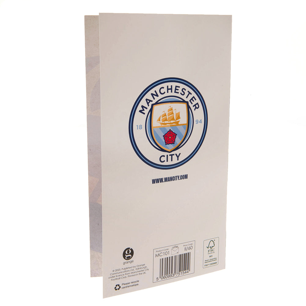 Manchester City FC Retro Shirt Birthday Card: 4 - Greeting Cards By Manchester City