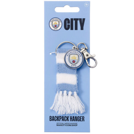 Manchester City FC Blue Bar Scarf Bag Charm: 3 - Keyrings By Manchester City