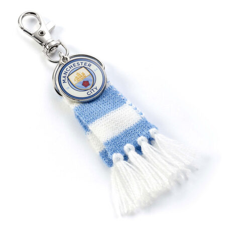 Manchester City FC Blue Bar Scarf Bag Charm: 1 - Keyrings By Manchester City