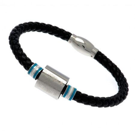 Manchester City FC Colour Ring Leather Bracelet: 1 - Jewellery By Manchester City