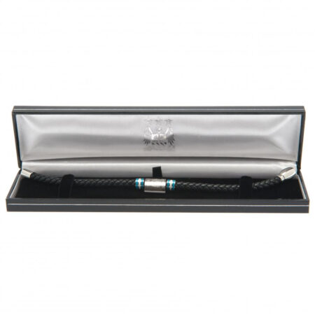 Manchester City FC Colour Ring Leather Bracelet: 3 - Jewellery By Manchester City