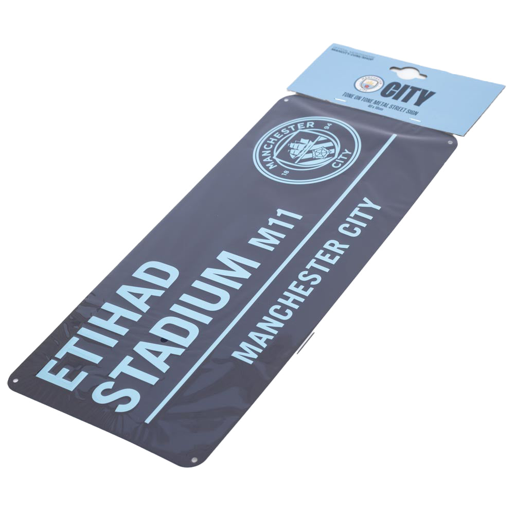 Manchester City FC Two Tone Street Sign: 3 - Signs & Plaques By Manchester City