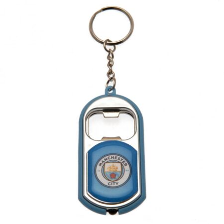 Manchester City FC Keyring Torch Bottle Opener: 2 - Keyrings By Manchester City
