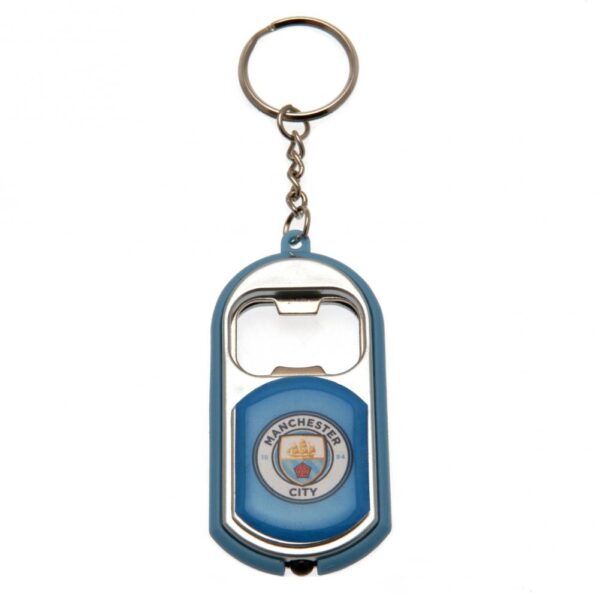 Manchester City FC Keyring Torch Bottle Opener: 2 - Keyrings By Manchester City