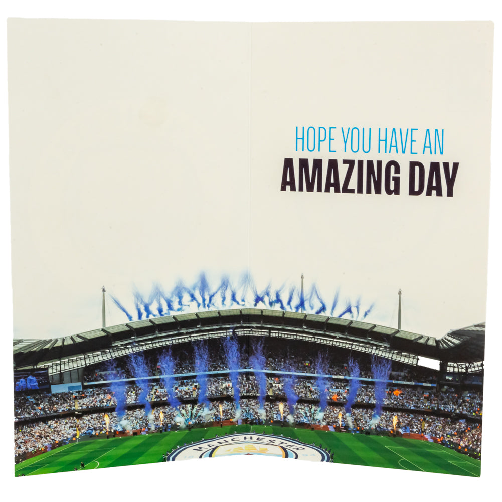 Manchester city fc personalised birthday card