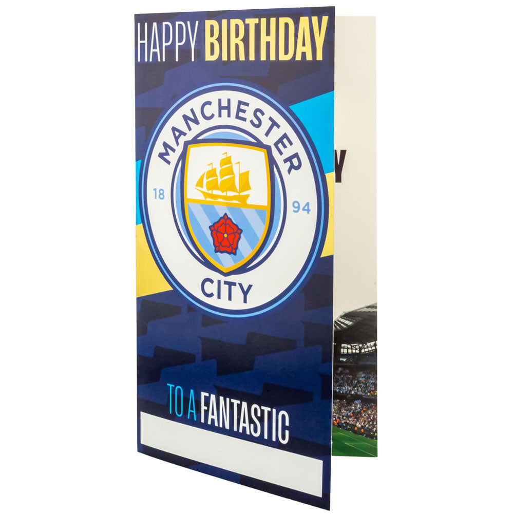 Manchester city fc personalised birthday card