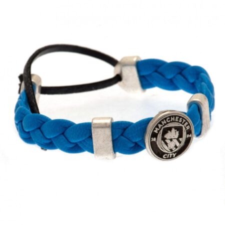 Manchester City FC PU Slider Bracelet: 1 - Jewellery By Manchester City