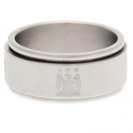 Manchester City FC Spinner Ring Medium EC: 2 - Jewellery By Manchester City
