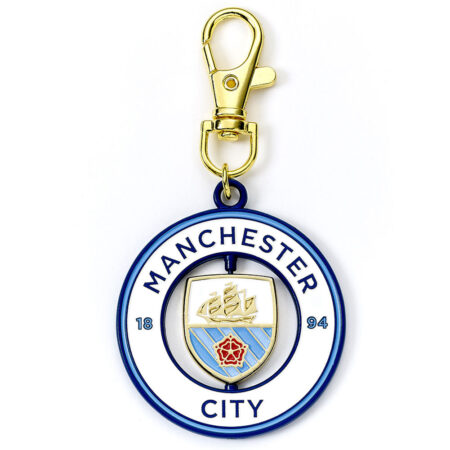 Manchester City FC Spinning Bag Charm: 3 - Keyrings By Manchester City