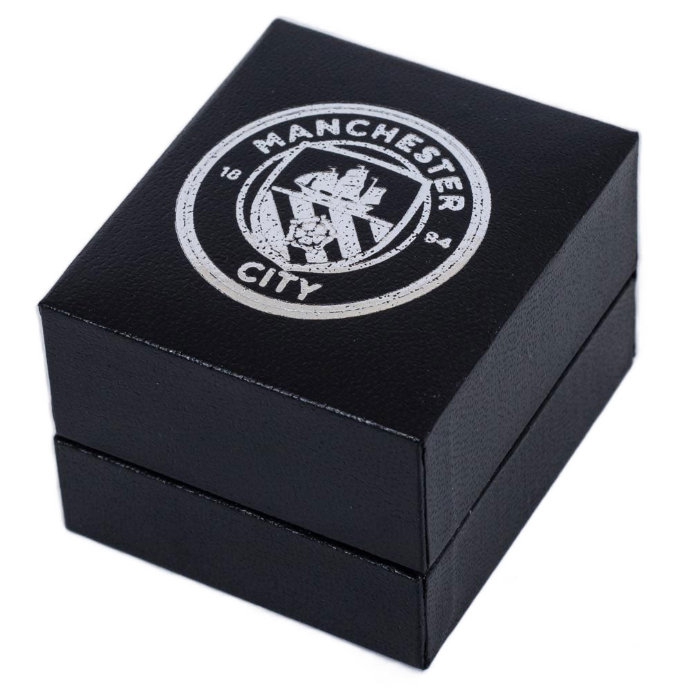 Manchester city fc sterling silver stud earring