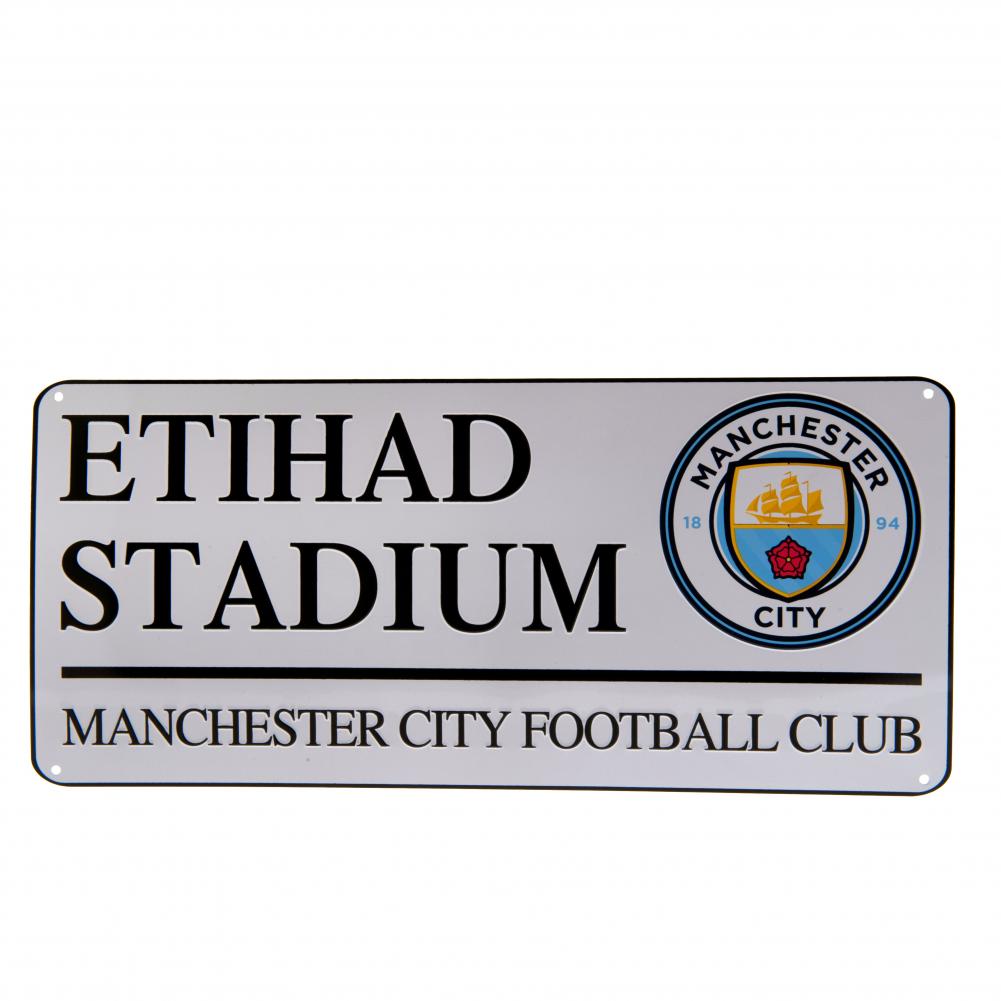 Manchester City FC White Street Sign: 1 - Signs & Plaques By Manchester City