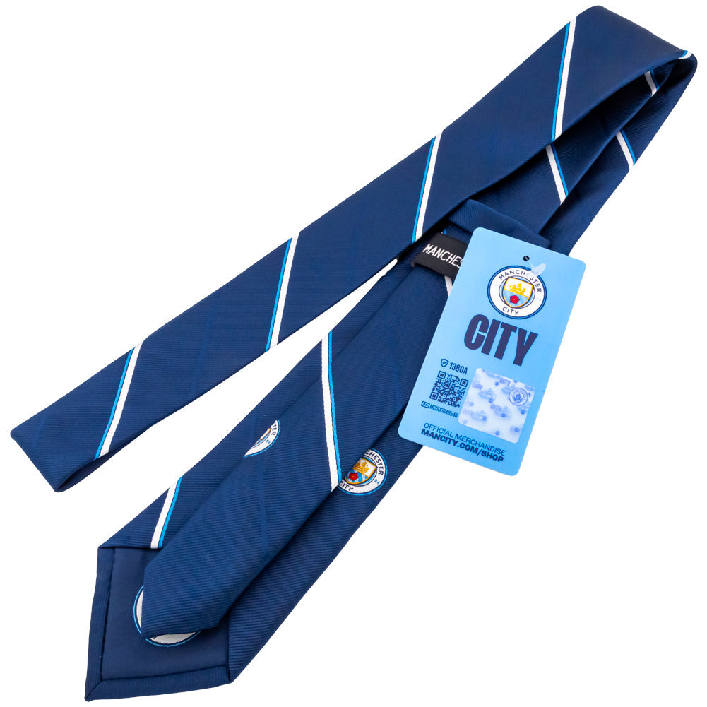 Manchester city fc stripe tie