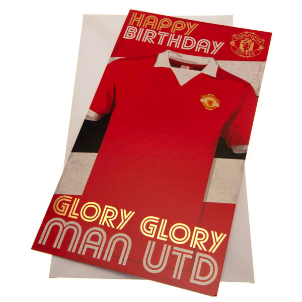 Manchester United FC Retro Shirt Birthday Card: 1 - Greeting Cards By Manchester United