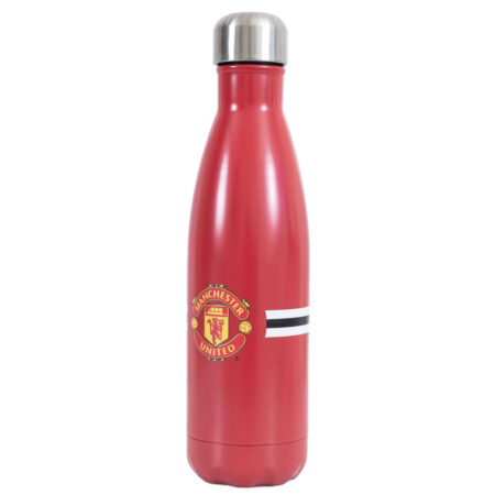 Manchester United FC Core Stripe Thermal Flask: 2 - Water Bottles By Manchester United