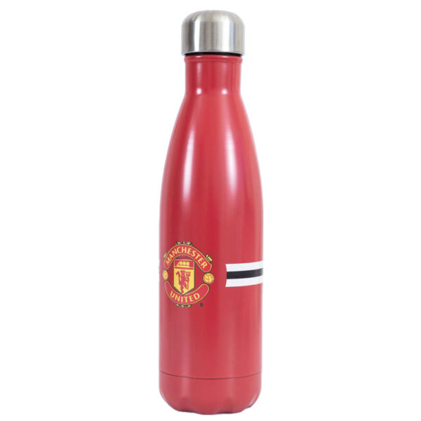 Manchester United FC Core Stripe Thermal Flask: 2 - Water Bottles By Manchester United