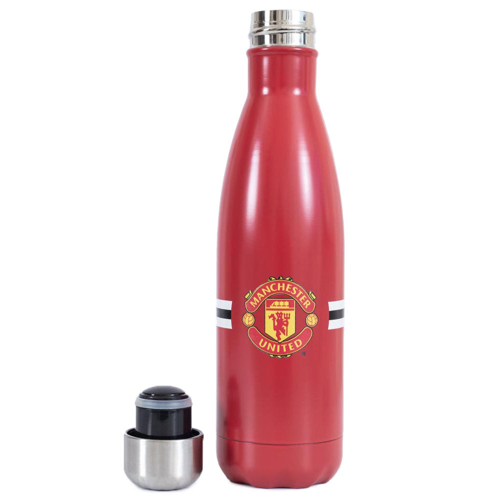 Manchester United FC Core Stripe Thermal Flask: 1 - Water Bottles By Manchester United