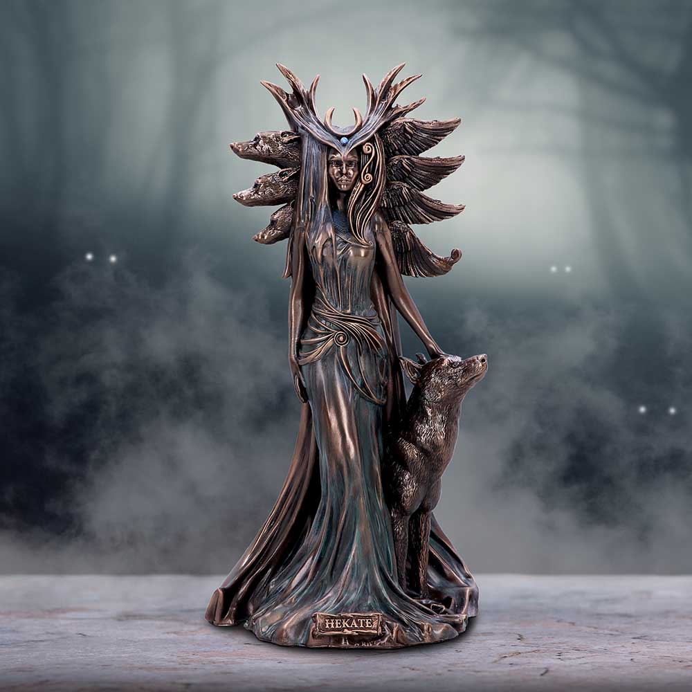 Marc potts large hekate bronze figurine 32cm